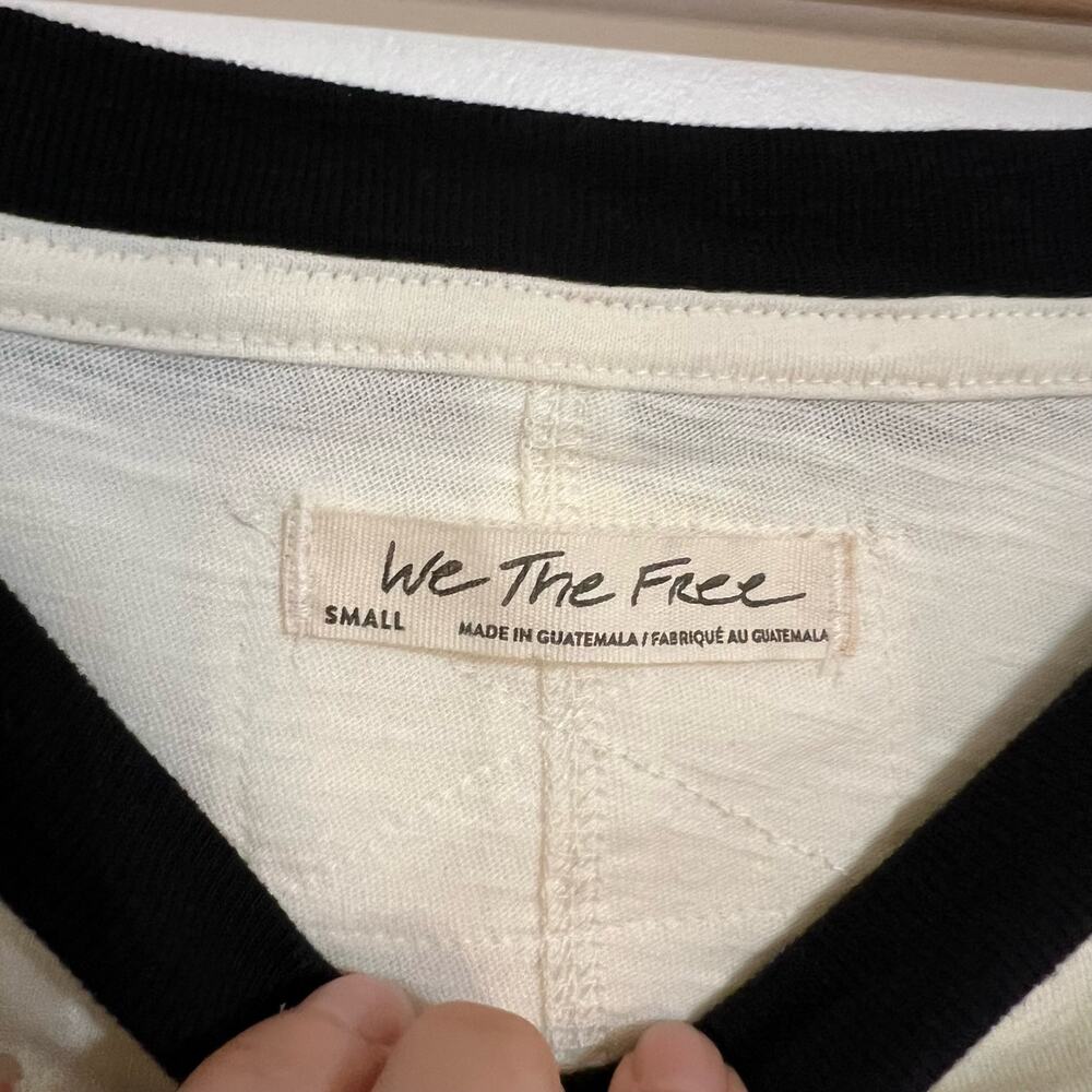 NWOT Free People We the Free Starry Haze Tee in Black White | S - Picture 5 of 6